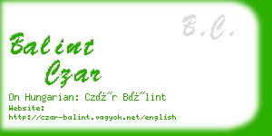 balint czar business card